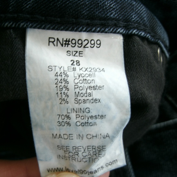 Level 99 Jeans Skinny Liza Size 28 Dark Wash Denim - Picture 5 of 12